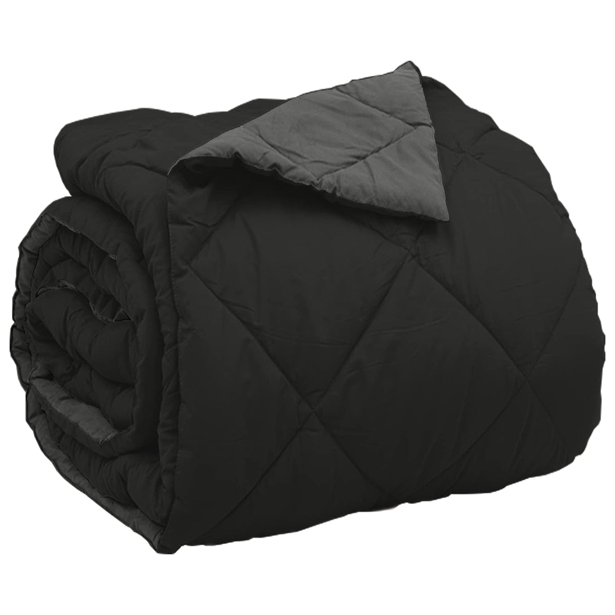 Full År Dyne Svart Og Anthracite 220 X 240 Cm Mikrofiber
