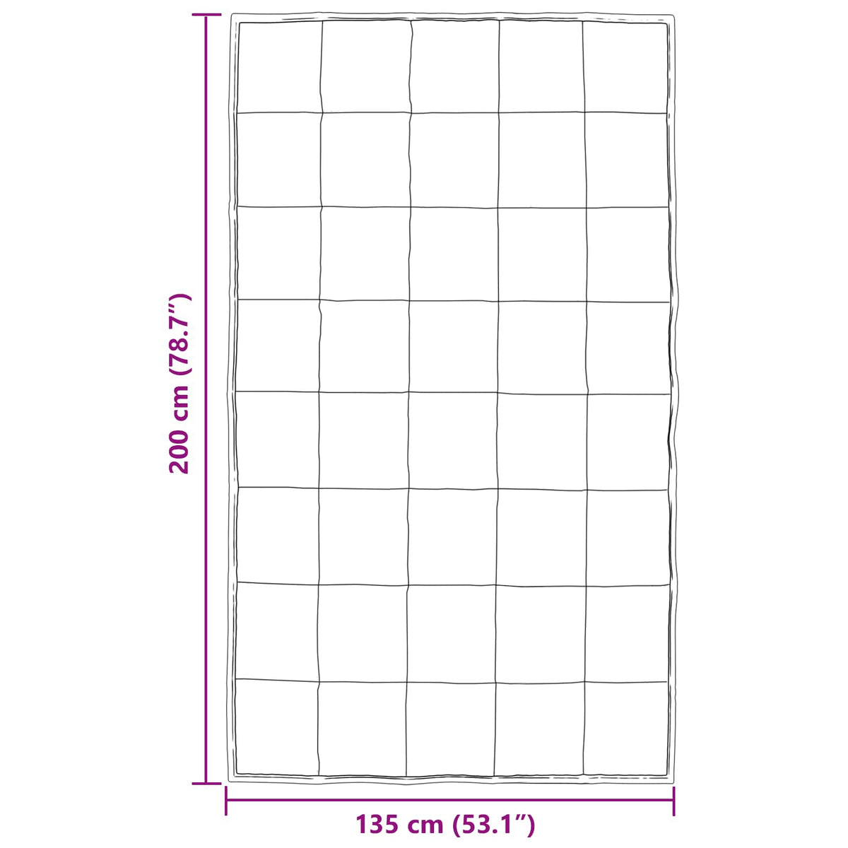 Full År Dyne Svart 200 X 135 Cm Sateng Og Mikrofiber