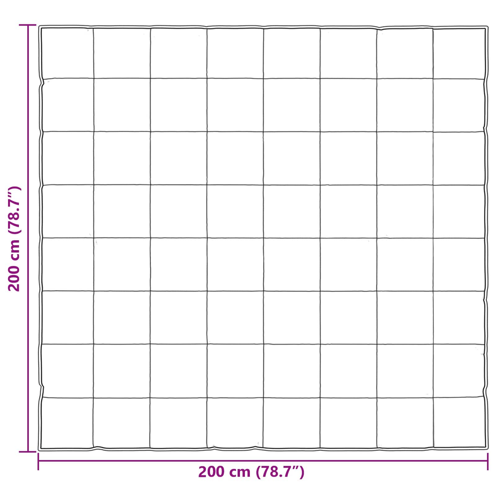 Full År Dyne Svart 200 X 200 Cm Sateng Og Mikrofiber