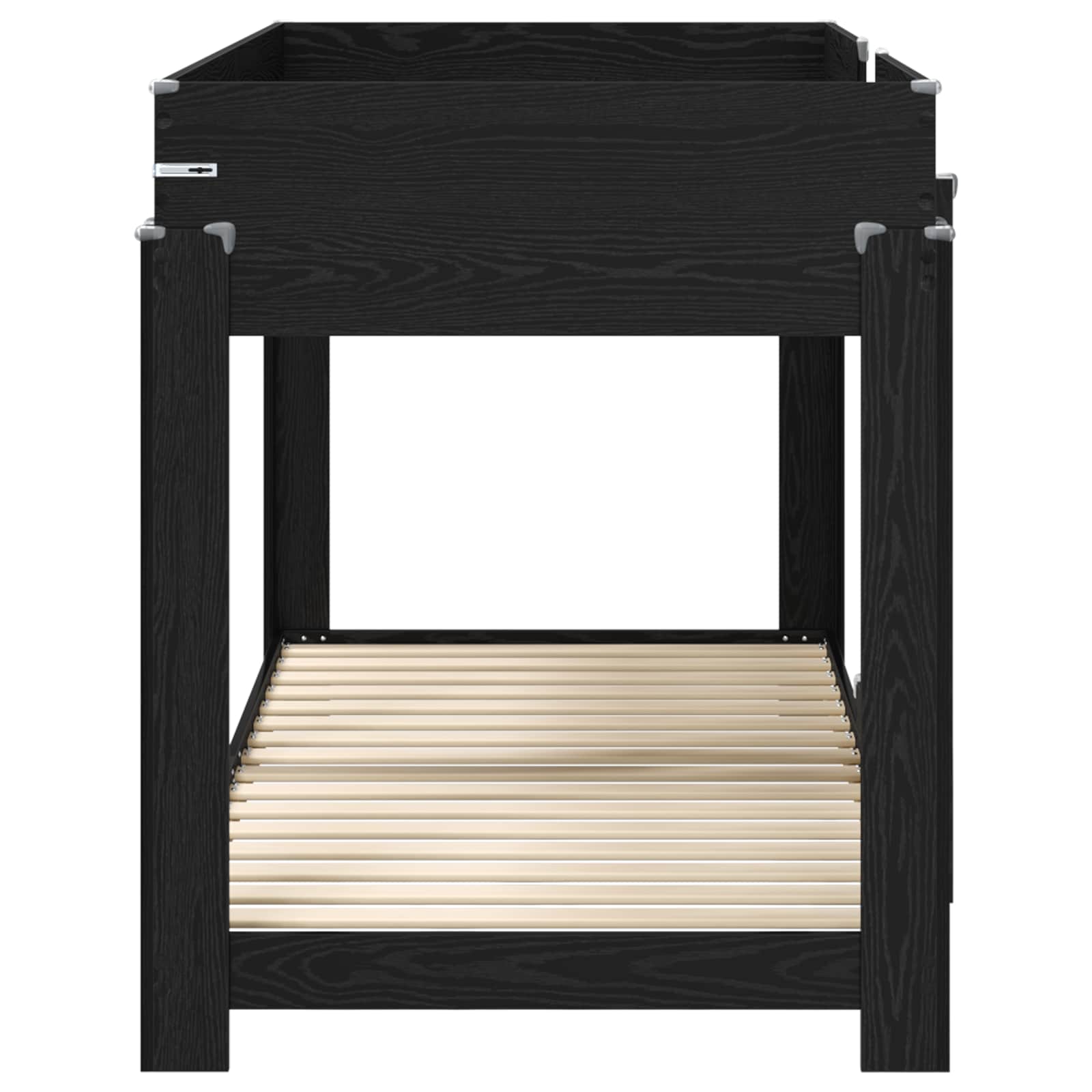 Køyeseng For Barn Svart Eik 100 X 200 Cm Konstruert Tre