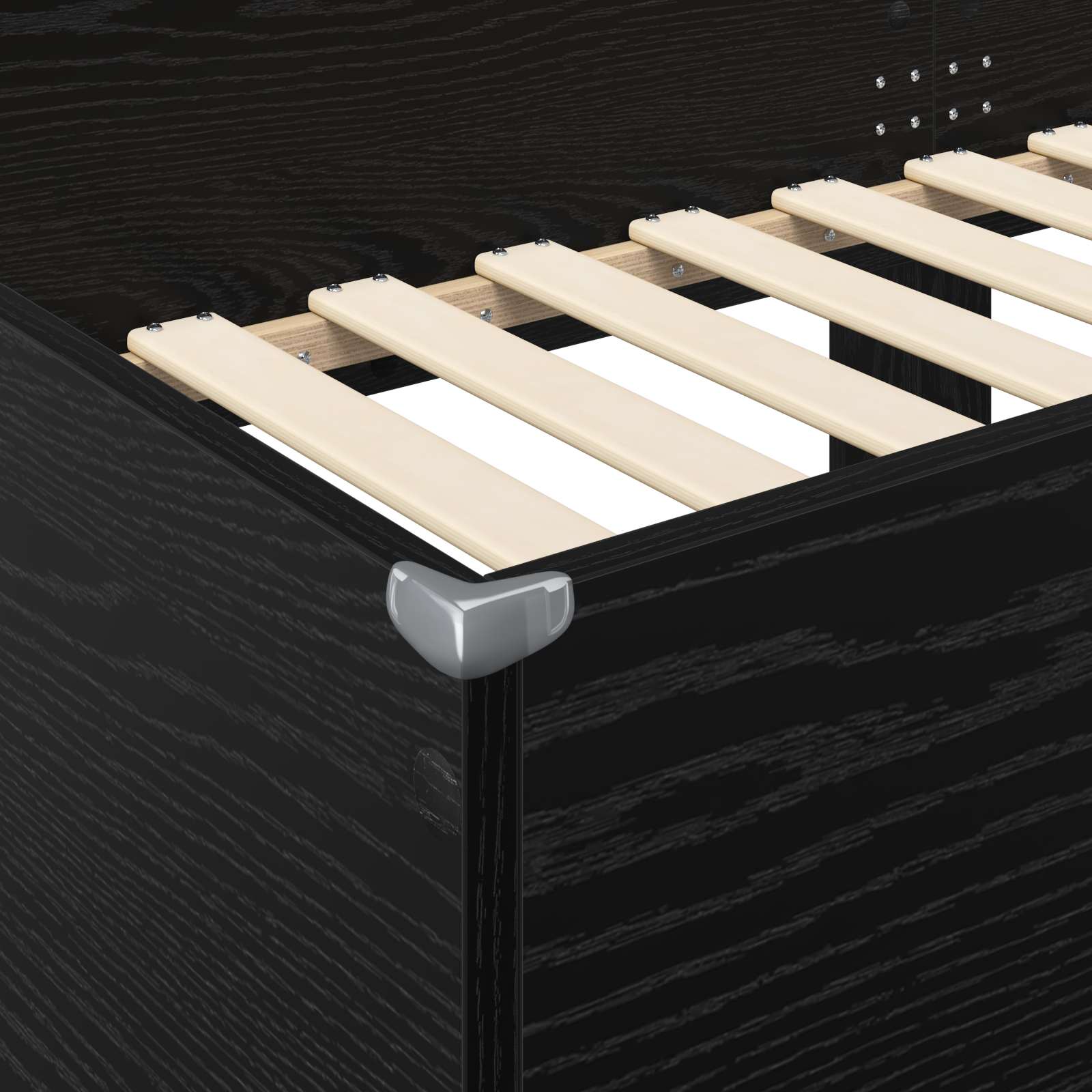 Køyeseng For Barn Svart Eik 75 X 190 Cm Konstruert Tre