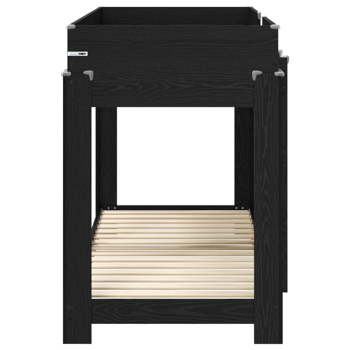 Køyeseng For Barn Svart Eik 75 X 190 Cm Konstruert Tre