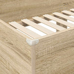 Køyeseng For Barn Sonoma Eik 75 X 190 Cm Konstruert Tre