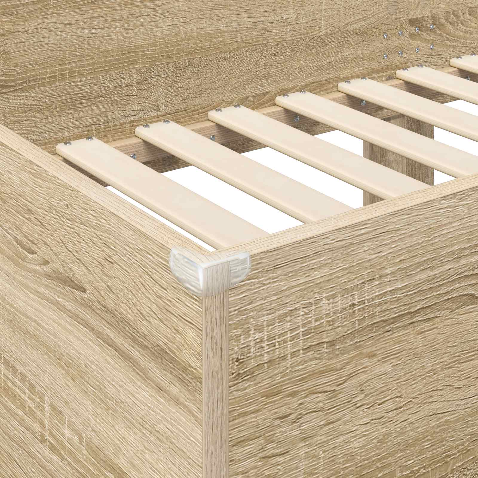 Køyeseng For Barn Sonoma Eik 75 X 190 Cm Konstruert Tre