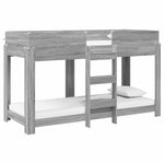 Køyeseng For Barn Grå Sonoma 75 X 190 Cm Konstruert Tre