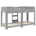 Køyeseng For Barn Grå Sonoma 75 X 190 Cm Konstruert Tre