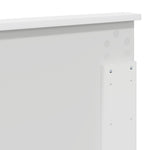 Seng Med Oppbevaring Med Skuff Hvit 180 X 200 Cm Konstruert Tre