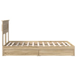 Seng Med Oppbevaring Sonoma Eik 120 X 200 Cm Konstruert Tre