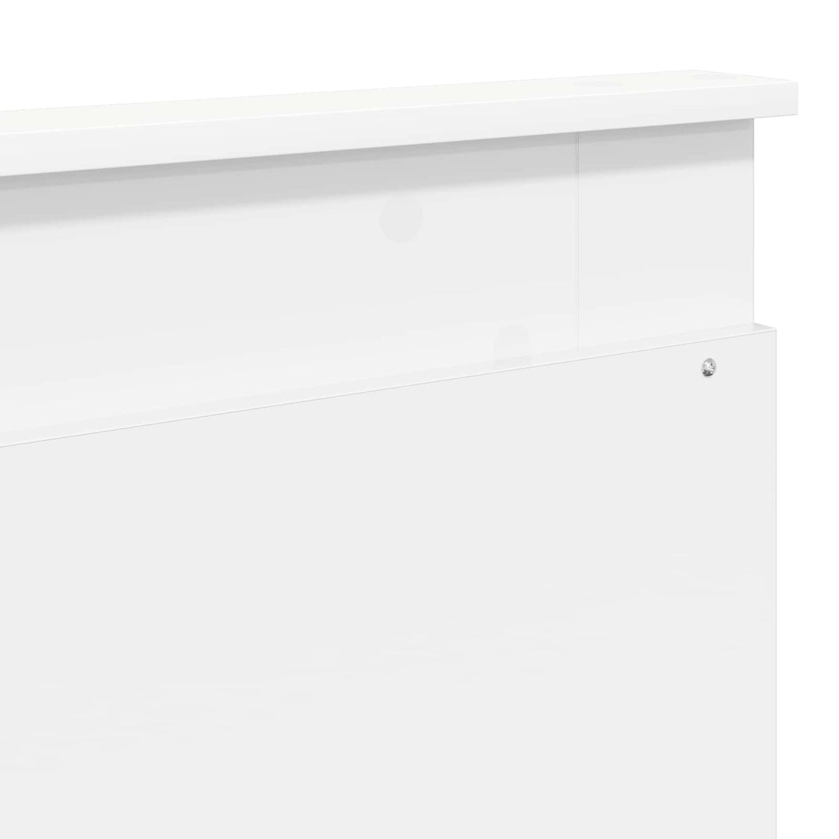 Seng Med Oppbevaring Med Skuff Hvit 200 X 200 Cm Konstruert Tre