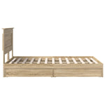 Seng Med Oppbevaring Sonoma Eik 120 X 200 Cm Konstruert Tre