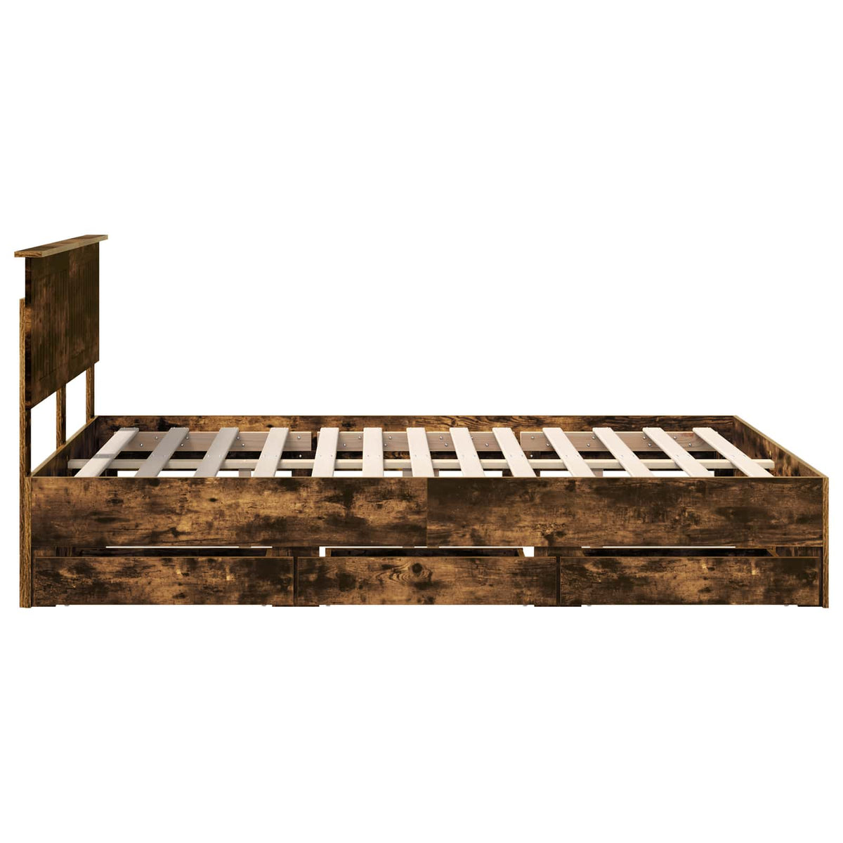 Sengestamme Med Skuff Røkt Eik 135 X 190 Cm Ingeniørtre