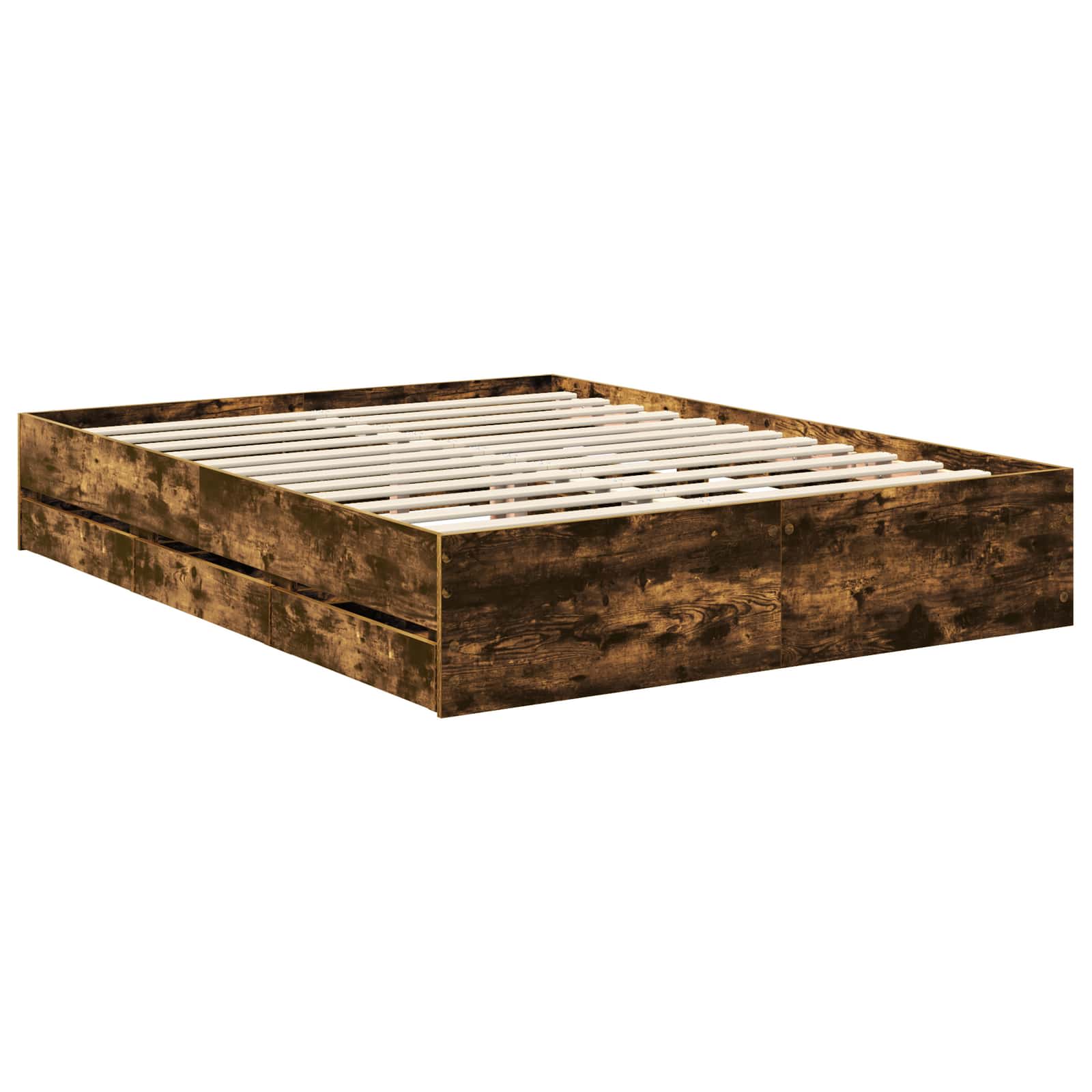 Sengestamme Med Hodegjerde Røkt Eik 150 X 200 Cm Ingeniørtre