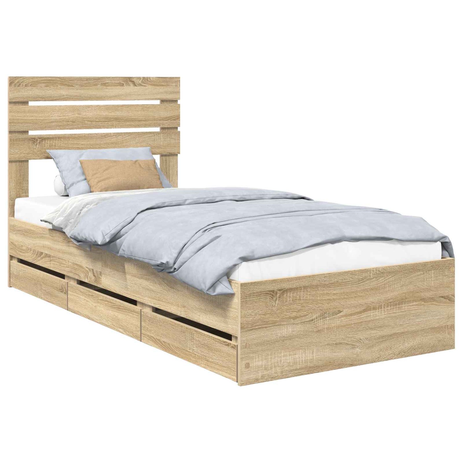 Sengestamme Med Skuff Sonoma Eik 75 X 190 Cm Ingeniørtre