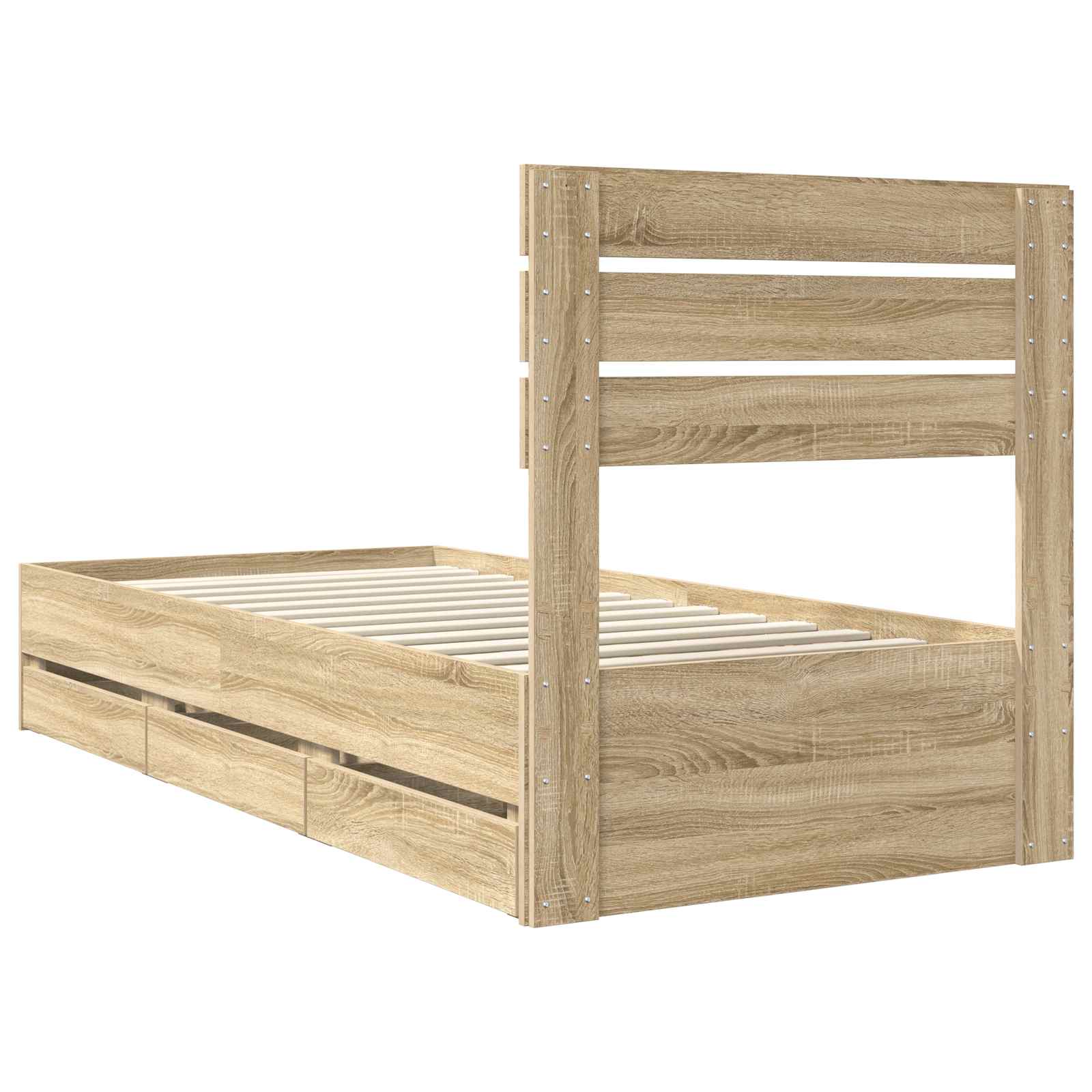 Sengestamme Med Skuff Sonoma Eik 75 X 190 Cm Ingeniørtre