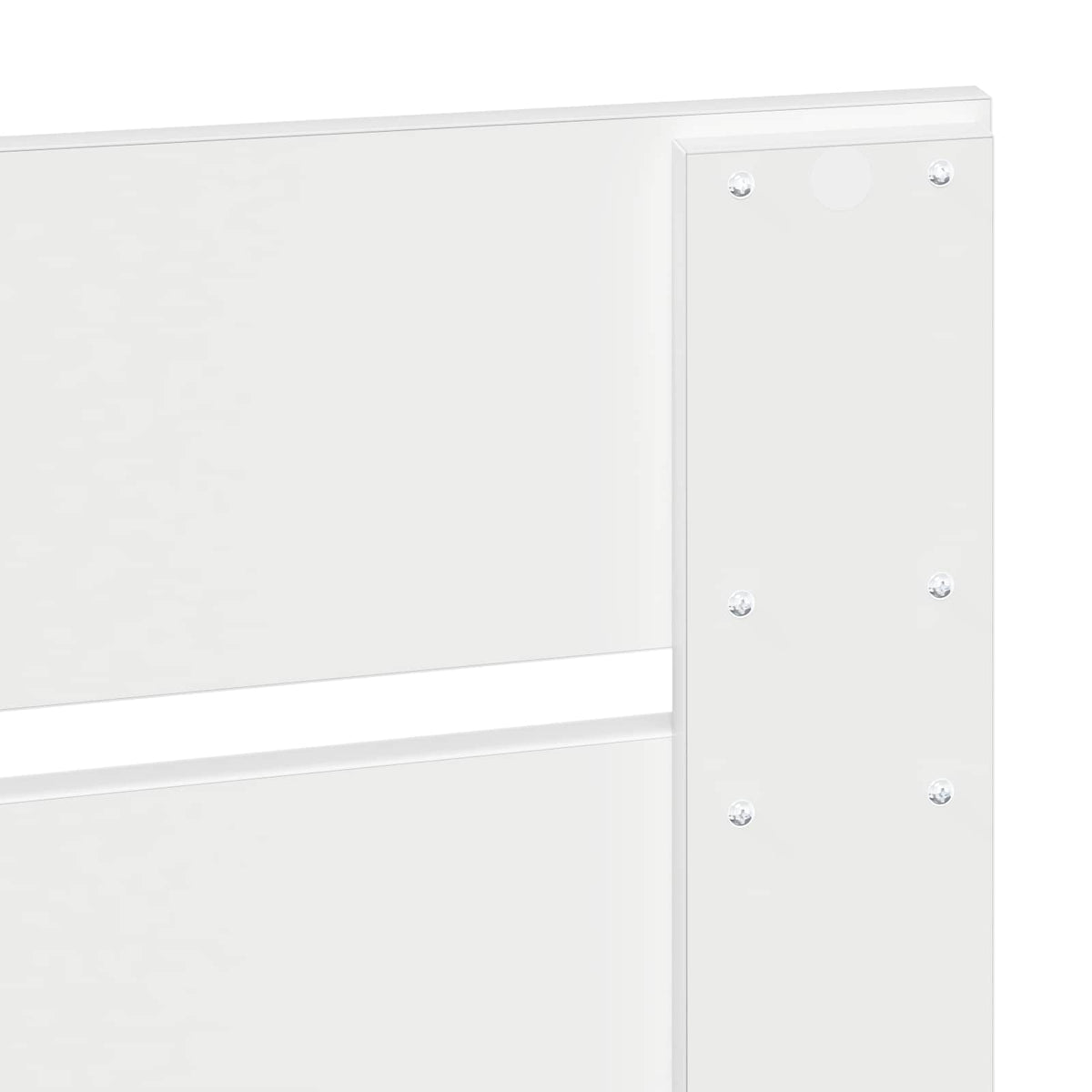 Seng Med Oppbevaring Med Skuff Hvit 180 X 200 Cm Konstruert Tre