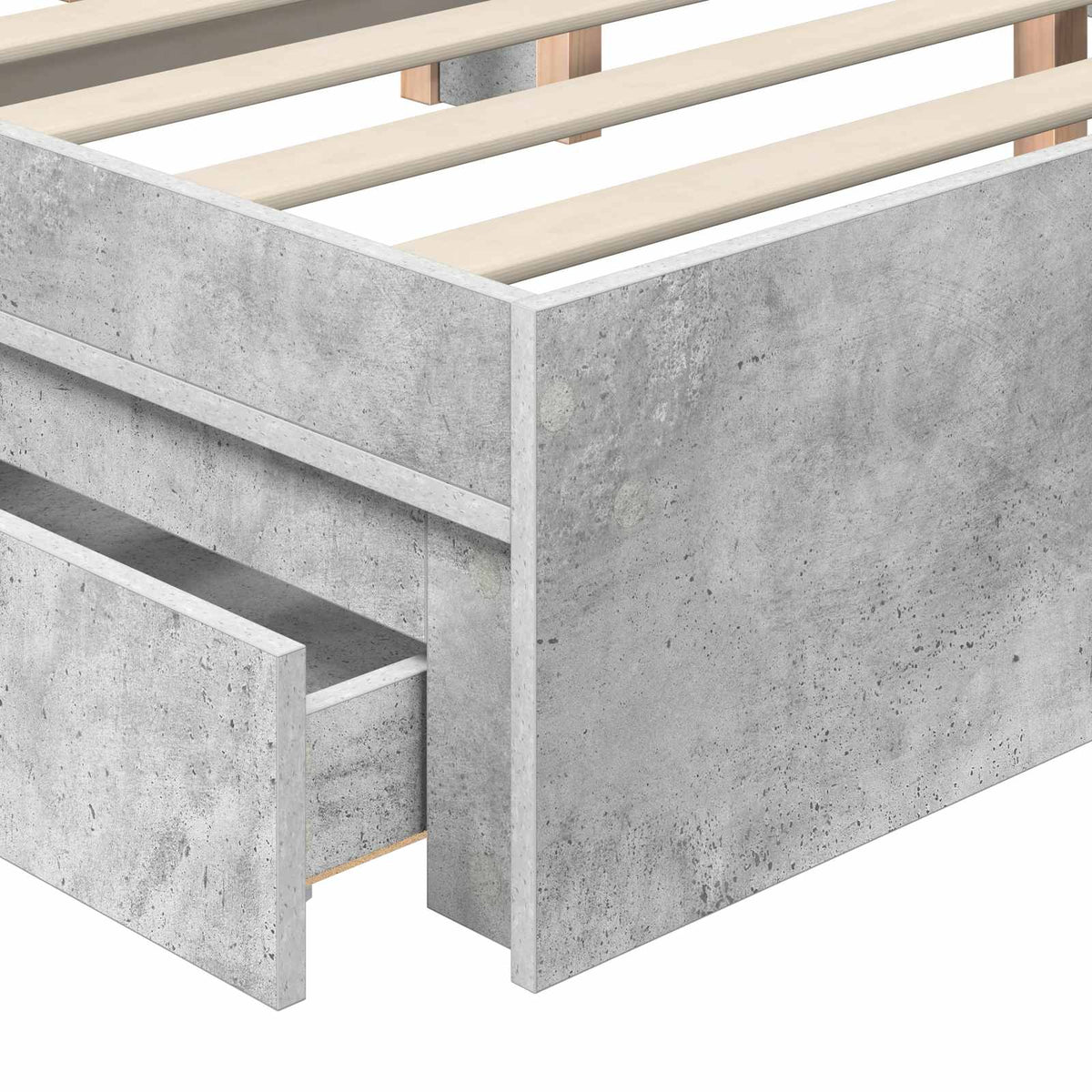 Seng Med Oppbevaring Sonoma Eik 180 X 200 Cm Konstruert Tre