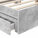 Seng Med Oppbevaring Sonoma Eik 180 X 200 Cm Konstruert Tre