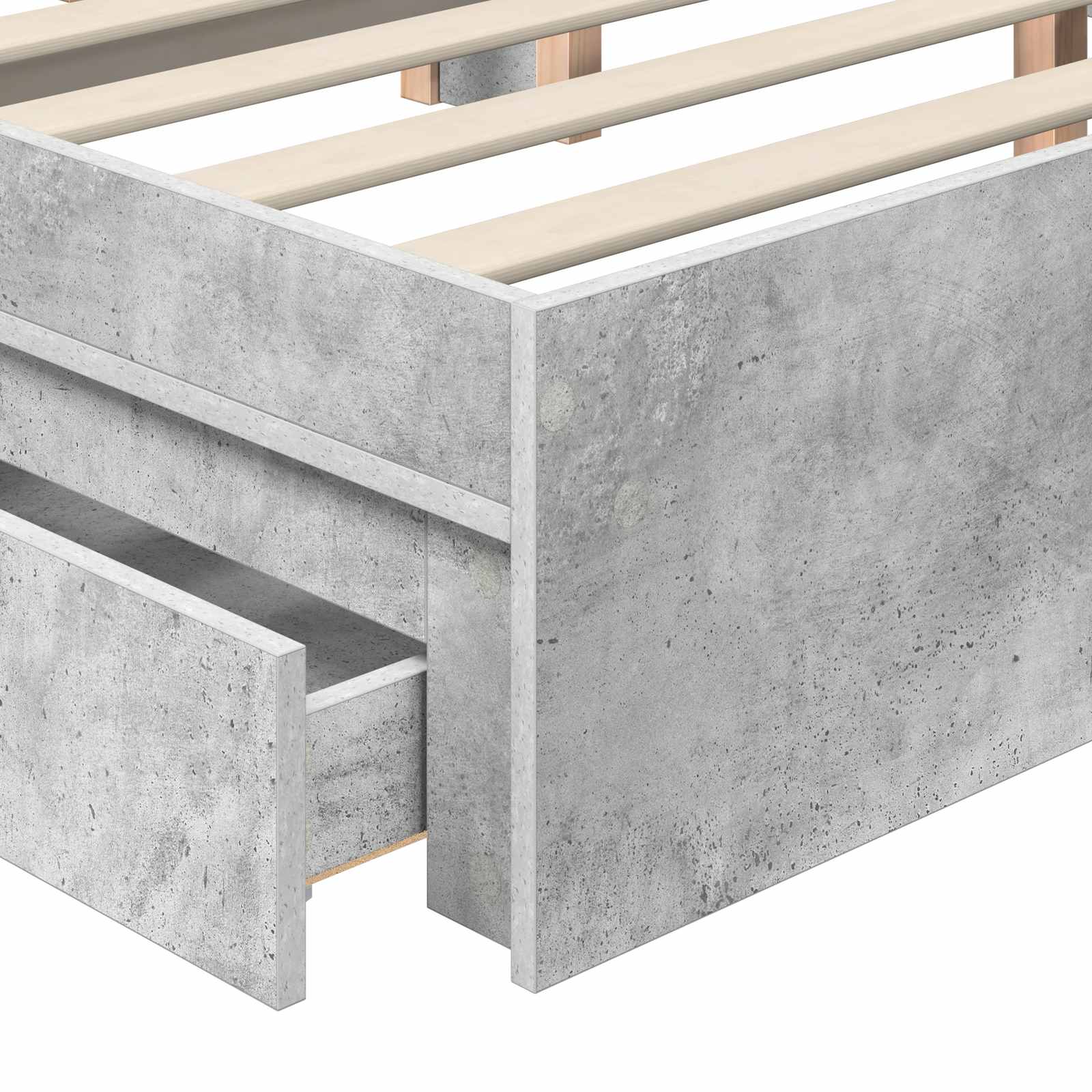 Seng Med Oppbevaring Sonoma Eik 180 X 200 Cm Konstruert Tre