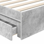 Seng Med Oppbevaring Sonoma Eik 120 X 200 Cm Konstruert Tre