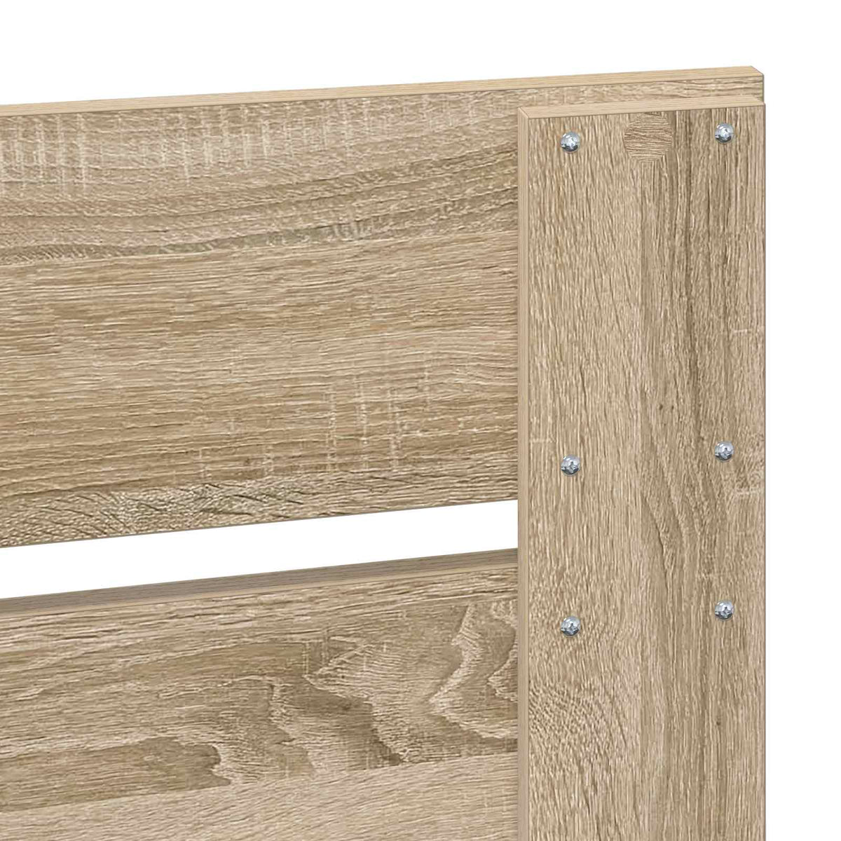 Seng Med Oppbevaring Sonoma Eik 120 X 200 Cm Konstruert Tre