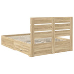 Sengestamme Med Skuff Sonoma Eik 150 X 200 Cm Konstruert Tre