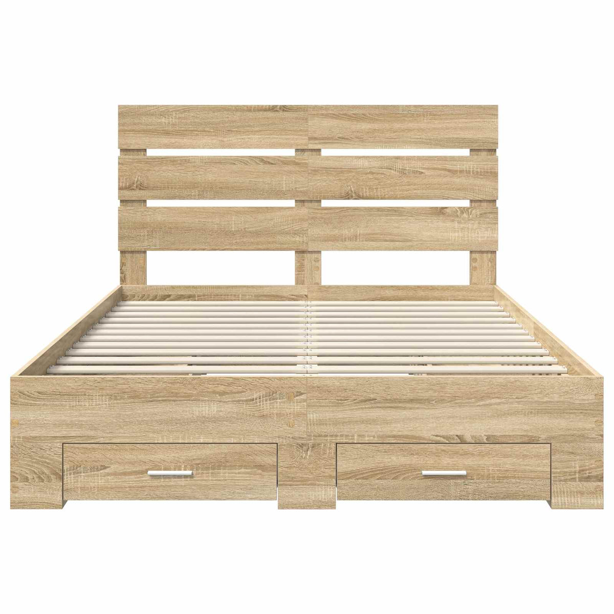 Sengestamme Med Skuff Sonoma Eik 150 X 200 Cm Konstruert Tre