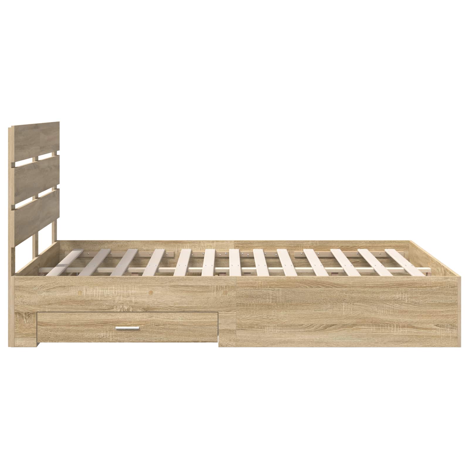 Sengestamme Med Skuff Sonoma Eik 150 X 200 Cm Konstruert Tre