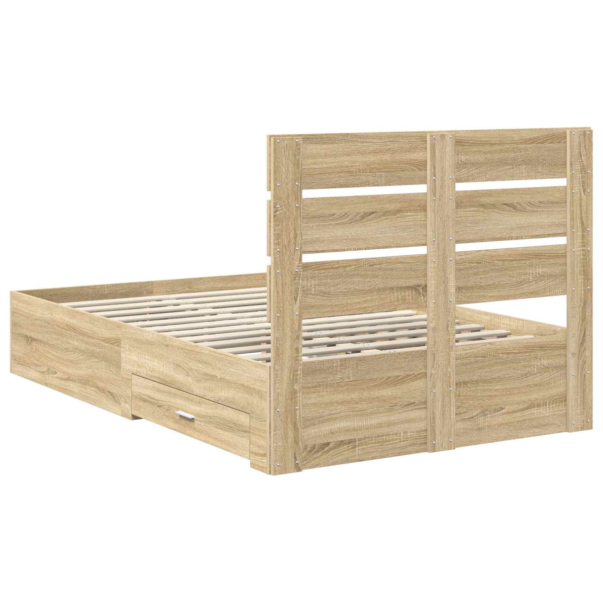 Sengestamme Med Skuff Sonoma Eik 135 X 190 Cm Konstruert Tre