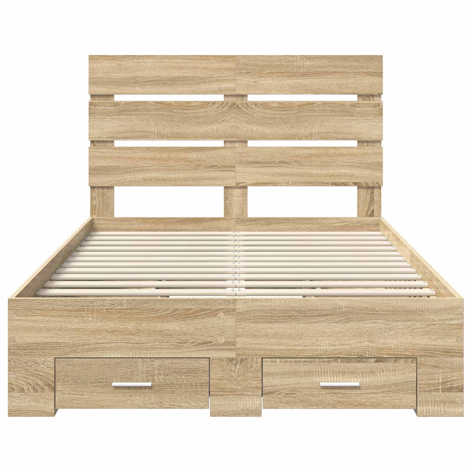Sengestamme Med Skuff Sonoma Eik 135 X 190 Cm Konstruert Tre