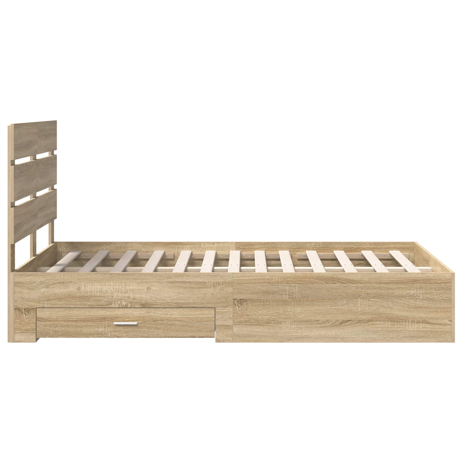 Sengestamme Med Skuff Sonoma Eik 135 X 190 Cm Konstruert Tre
