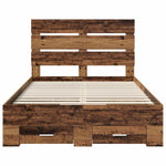 Sengestamme Med Skuff Gammelt Tre 120 X 190 Cm Konstruert Tre