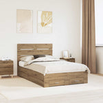 Sengestamme Med Skuff Artisan Eik 120 X 190 Cm Konstruert Tre
