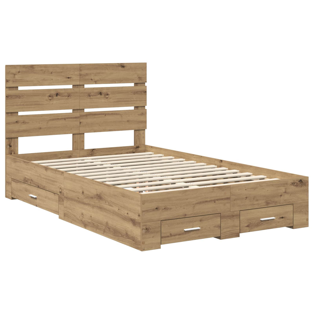Sengestamme Med Skuff Artisan Eik 120 X 190 Cm Konstruert Tre