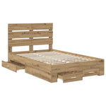 Sengestamme Med Skuff Artisan Eik 120 X 190 Cm Konstruert Tre