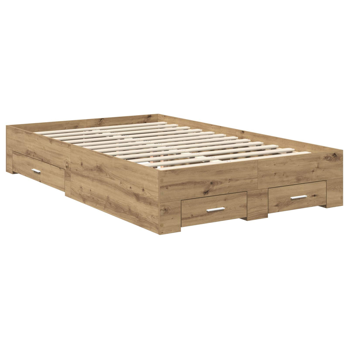 Sengestamme Med Skuff Artisan Eik 120 X 190 Cm Konstruert Tre