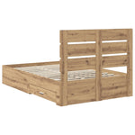 Sengestamme Med Skuff Artisan Eik 120 X 190 Cm Konstruert Tre