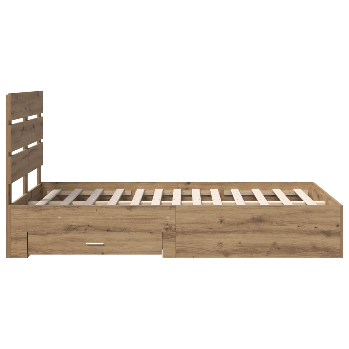 Sengestamme Med Skuff Artisan Eik 120 X 190 Cm Konstruert Tre