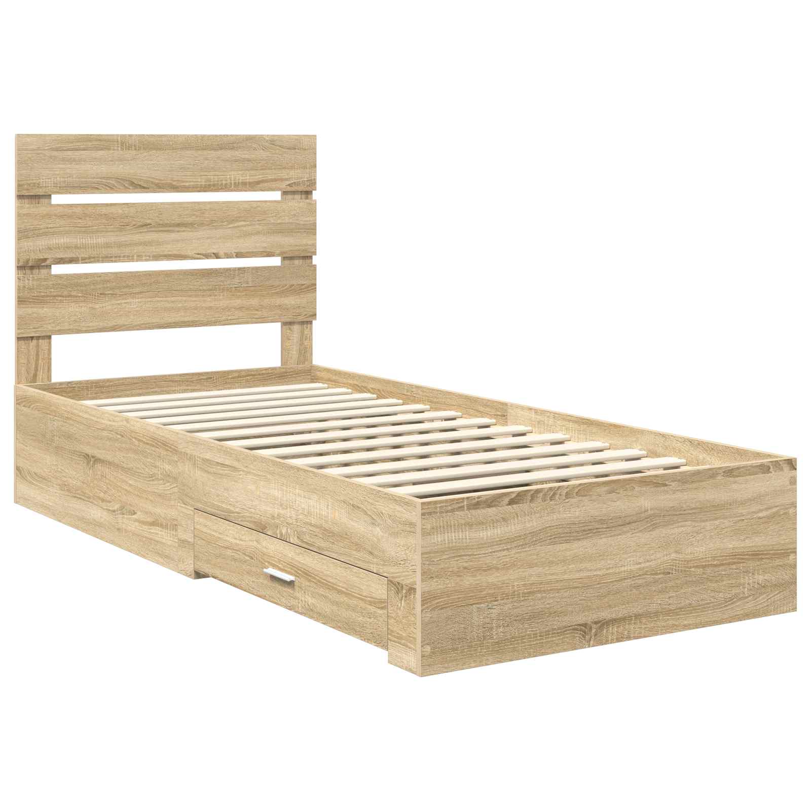 Sengestamme Med Skuff Sonoma Eik 90 X 190 Cm Konstruert Tre