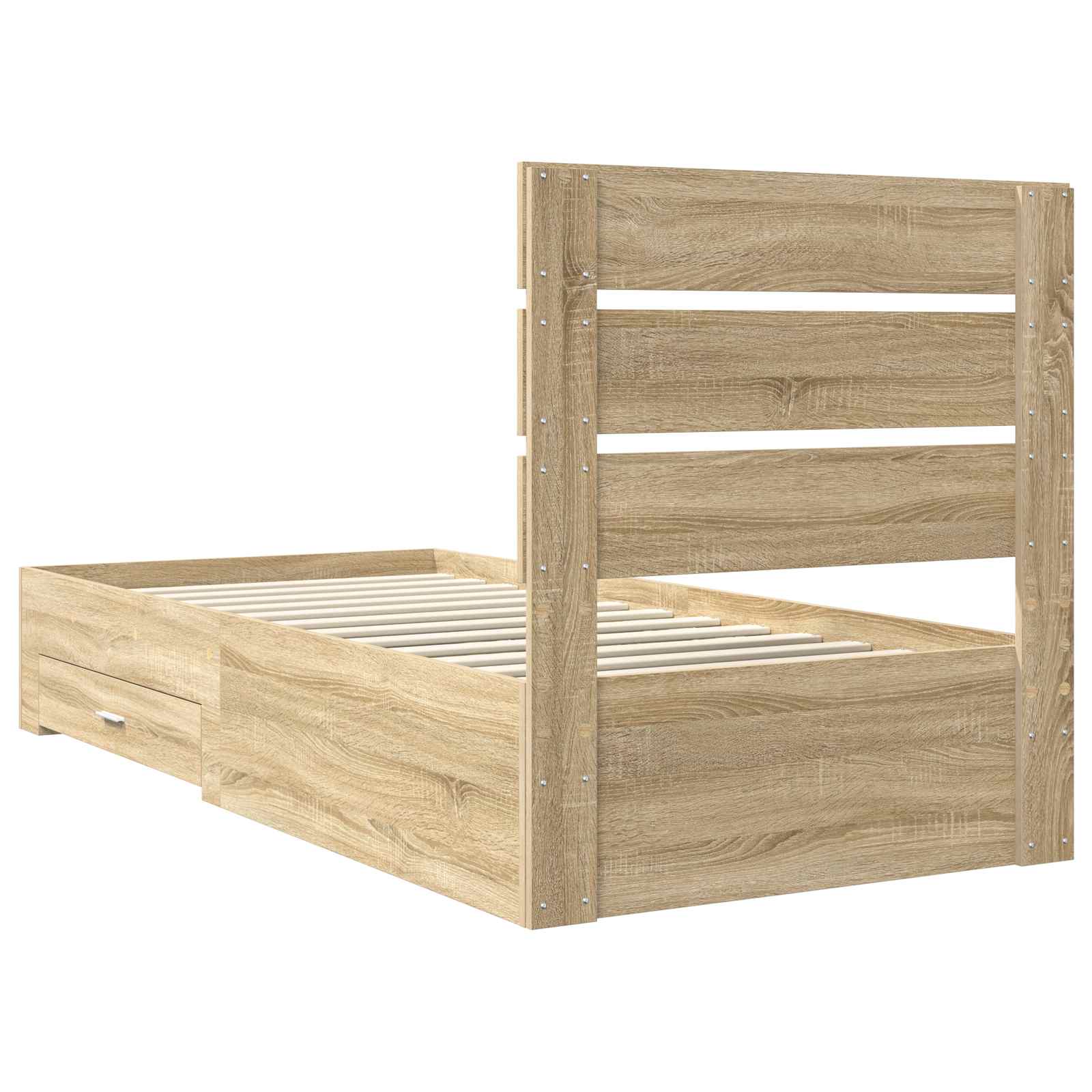 Sengestamme Med Skuff Sonoma Eik 90 X 190 Cm Konstruert Tre