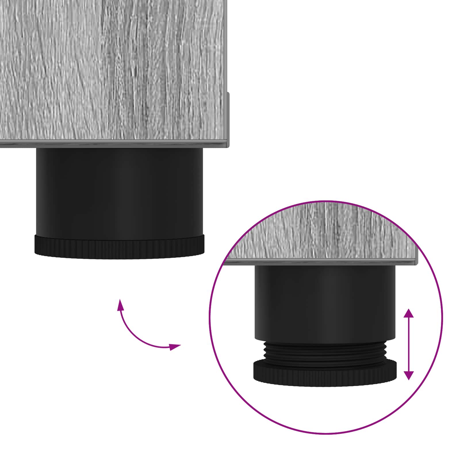 Gangbenk Med Pute Ensfarget Grå Sonoma 100 X 38 X 46 Cm