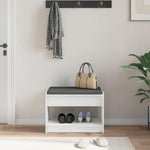 Gangbenk Hvit 63 X 38 X 45 Cm Konstruert Treverk Og Stoff