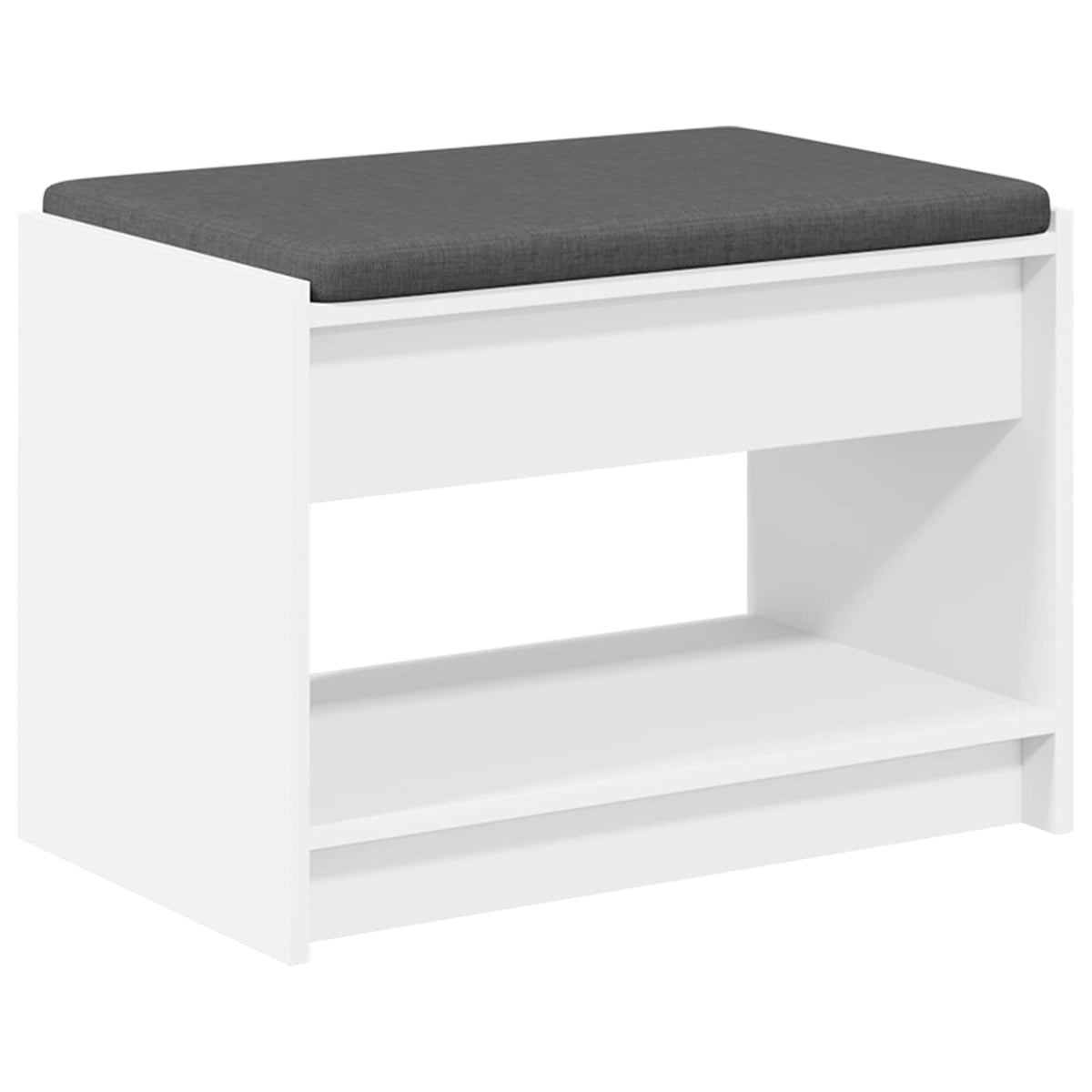 Gangbenk Hvit 63 X 38 X 45 Cm Konstruert Treverk Og Stoff