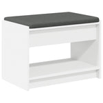 Gangbenk Hvit 63 X 38 X 45 Cm Konstruert Treverk Og Stoff