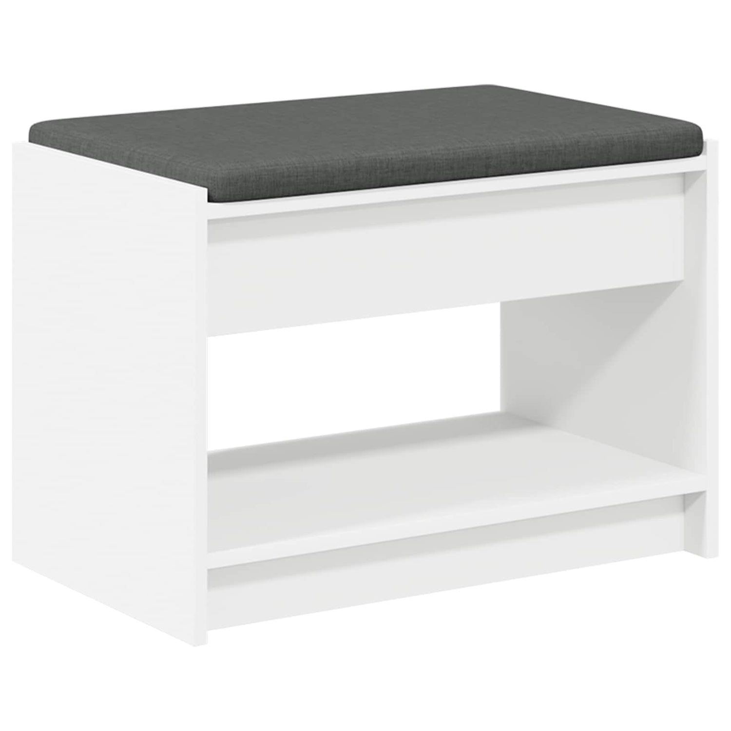 Gangbenk Hvit 63 X 38 X 45 Cm Konstruert Treverk Og Stoff