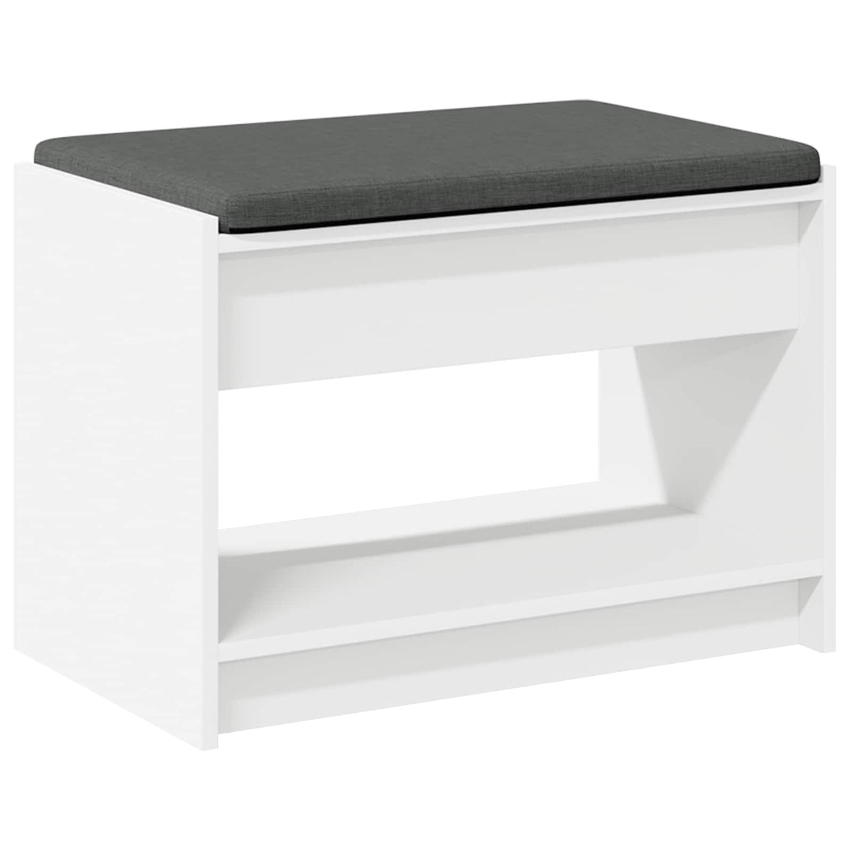 Gangbenk Hvit 63 X 38 X 45 Cm Konstruert Treverk Og Stoff