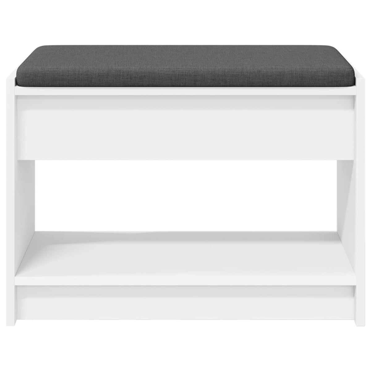 Gangbenk Hvit 63 X 38 X 45 Cm Konstruert Treverk Og Stoff
