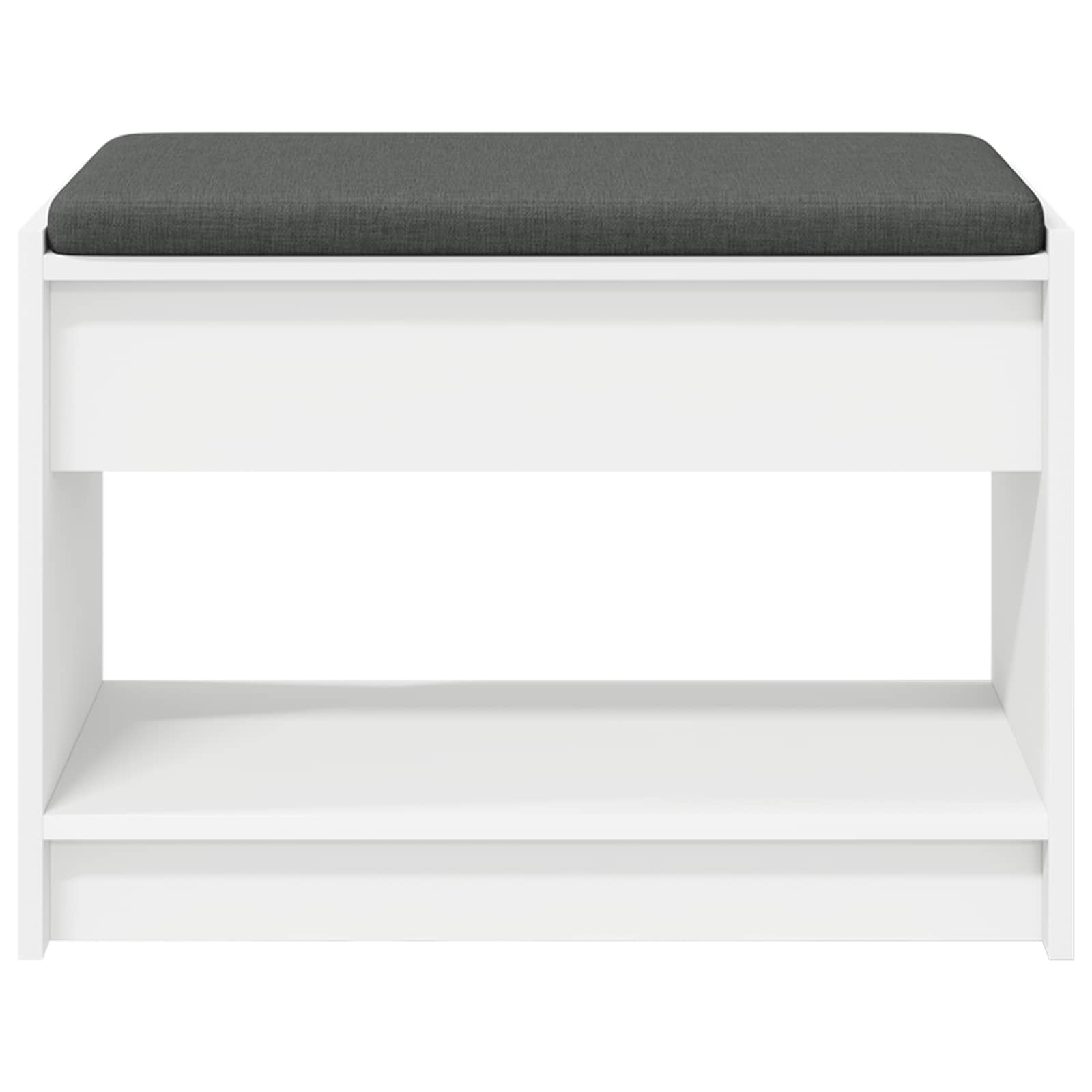 Gangbenk Hvit 63 X 38 X 45 Cm Konstruert Treverk Og Stoff