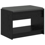 Gangbenk Svart Eik 63 X 38 X 45 Cm Konstruert Treverk Og Stoff