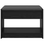 Gangbenk Svart Eik 63 X 38 X 45 Cm Konstruert Treverk Og Stoff