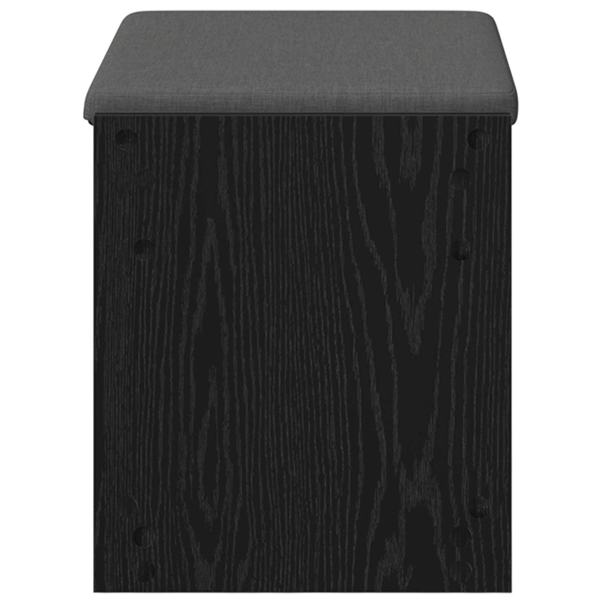 Gangbenk Svart Eik 63 X 38 X 45 Cm Konstruert Treverk Og Stoff